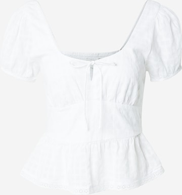 HOLLISTER Μπλούζα σε λευκό: μπροστά