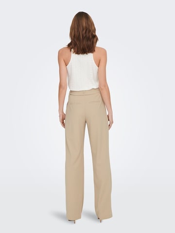 ONLY Regular Pleat-Front Pants 'Carolina' in Beige