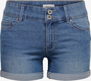 Coupe slim Jean 'Carmen' ONLY en bleu : devant