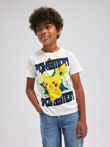 Tricou 'MACI POKEMON' de la NAME IT pe alb: față