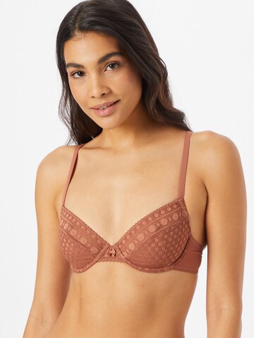 ESPRIT Push-up Bra in Brown: front