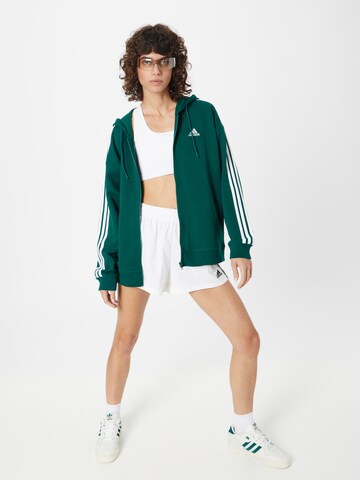 ADIDAS SPORTSWEAR Αθλητική ζακέτα φούτερ 'Essentials ' σε πράσινο