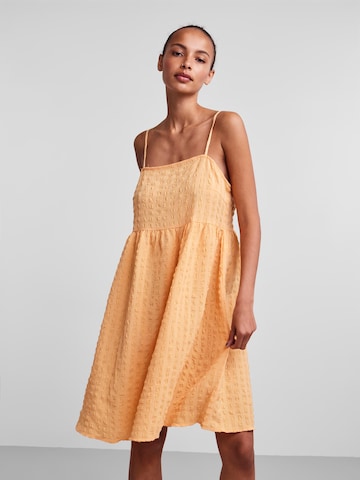 PIECES فستان صيفي 'Solo' بلون برتقالي: الأمام