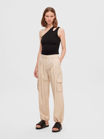 SELECTED FEMME Loosefit Bukser i beige