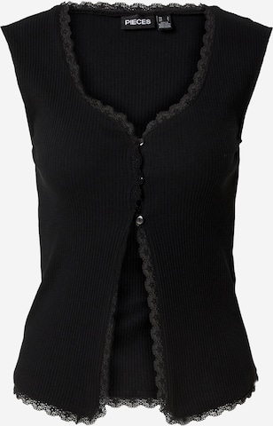 PIECES Toppi värissä musta: etupuoli