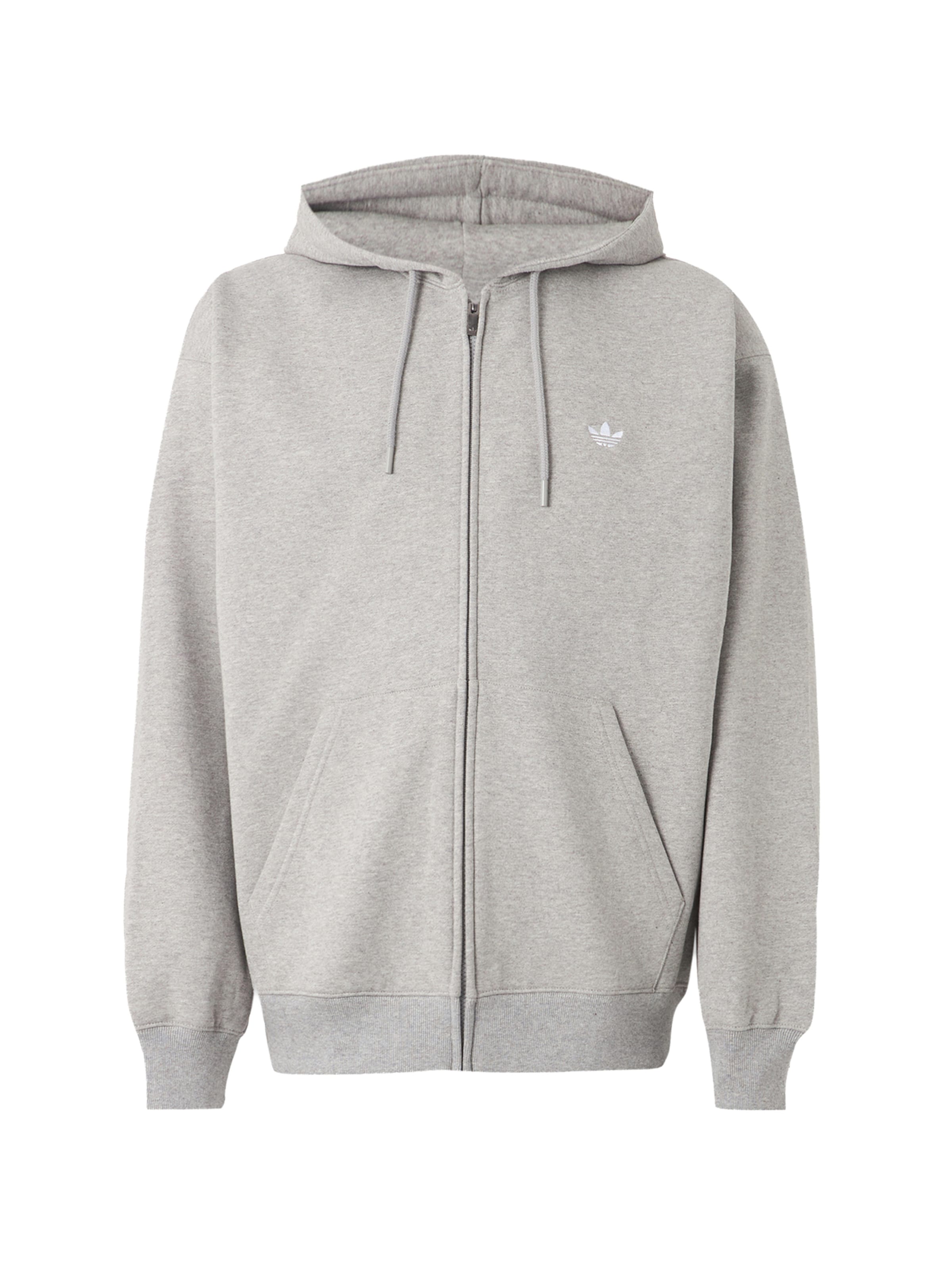 Veste de survêtement 'Trefoil Essentials' ADIDAS ORIGINALS en gris : devant