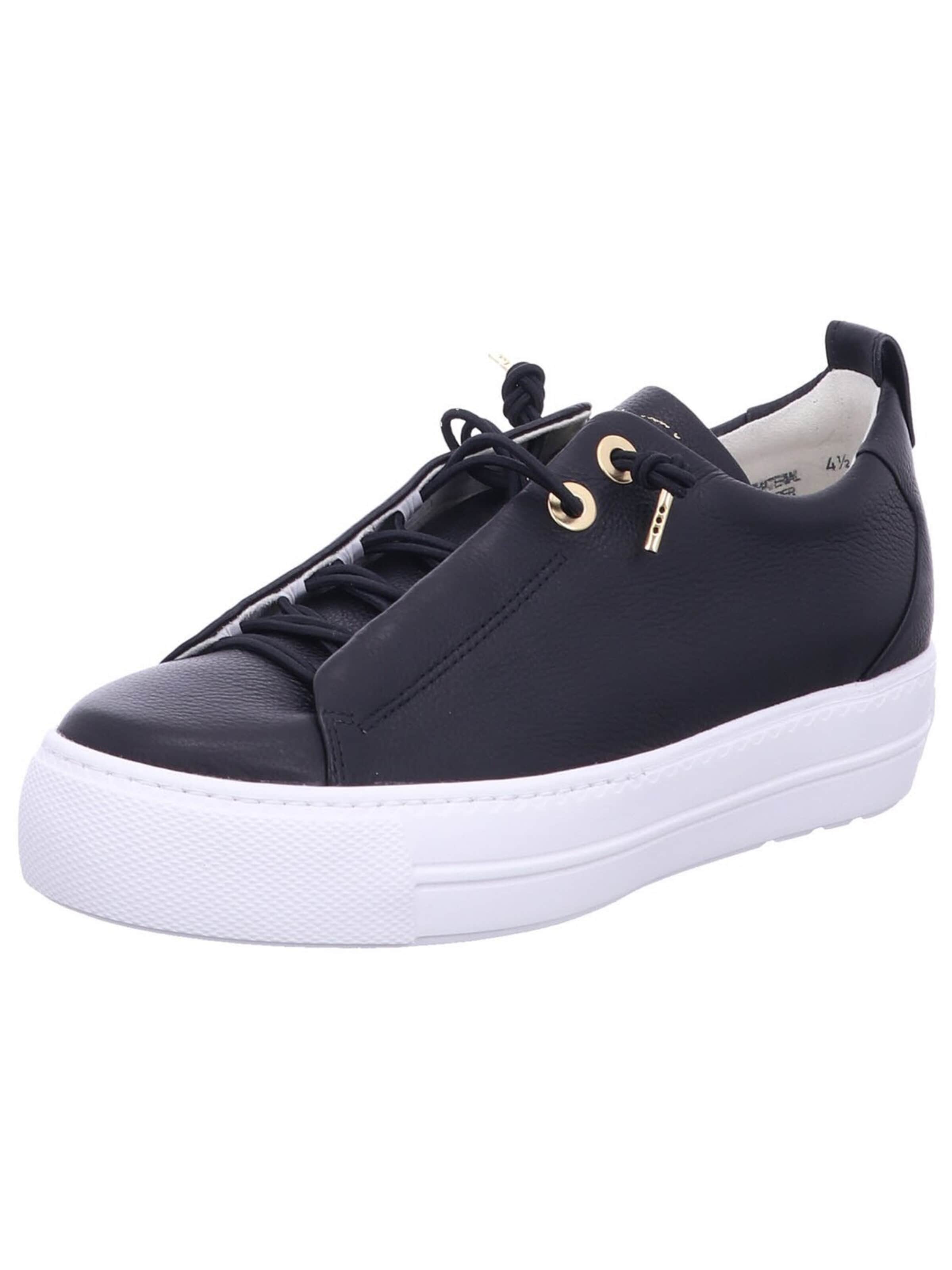 Paul Green - Calzado deportivo con cordones 'Klassischer Schnürschuh Damen 5017 027 Glattleder in schwarz' en negro: frente