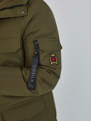 SikSilk Winter Parka in Green