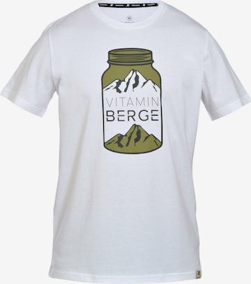 Gipfelglück T-Shirt 'George' in Weiß: predná strana