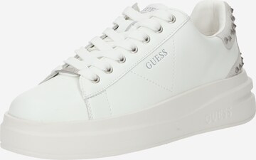 GUESS - Sapatilhas baixas 'Elbina' em branco: frente