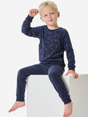 SCHIESSER - Pijama ' Boys World ' en azul: frente