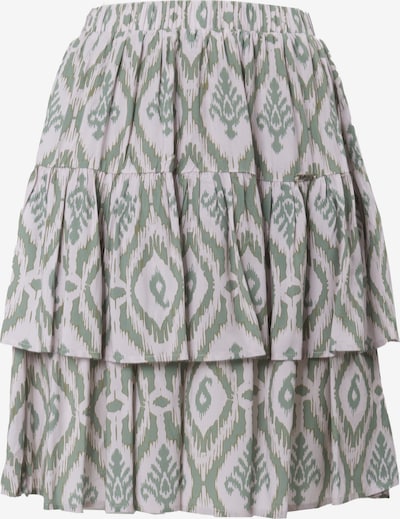 Sijonas iš Influencer, spalva – alyvuogių spalva / pastelinė žalia / balta, Prekių apžvalga