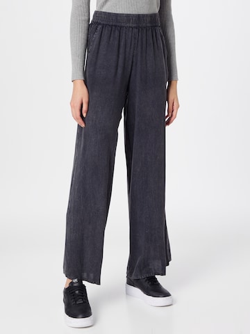 Nasty Gal - Pierna ancha Pantalón en negro: frente