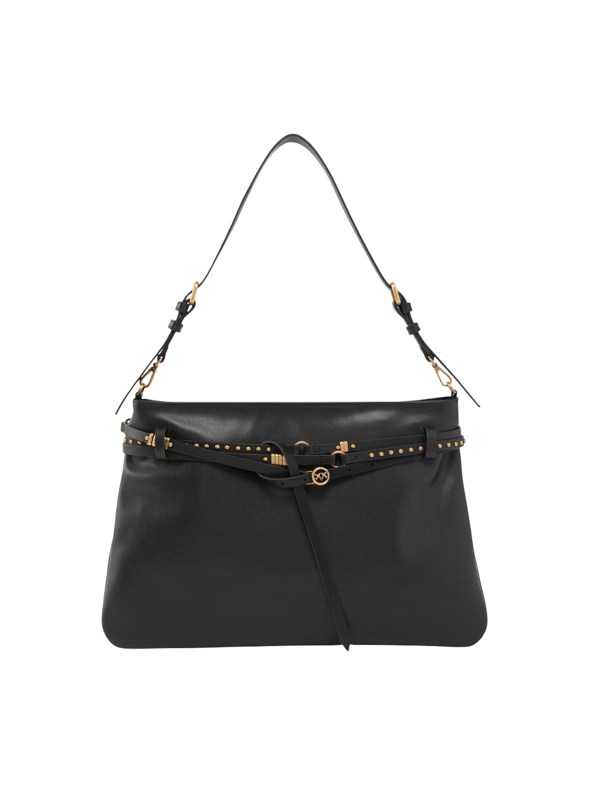 PINKO - Bolso de hombro 'BELT BAG BIG VITELLO MORBIDO 105903 A0QO' en negro: frente