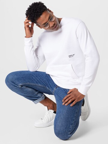 REPLAYSweater majica - bijela boja