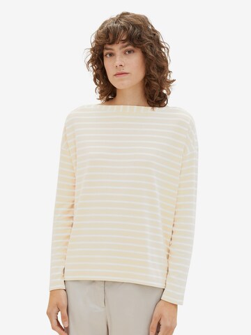 T-shirt TOM TAILOR en beige : devant