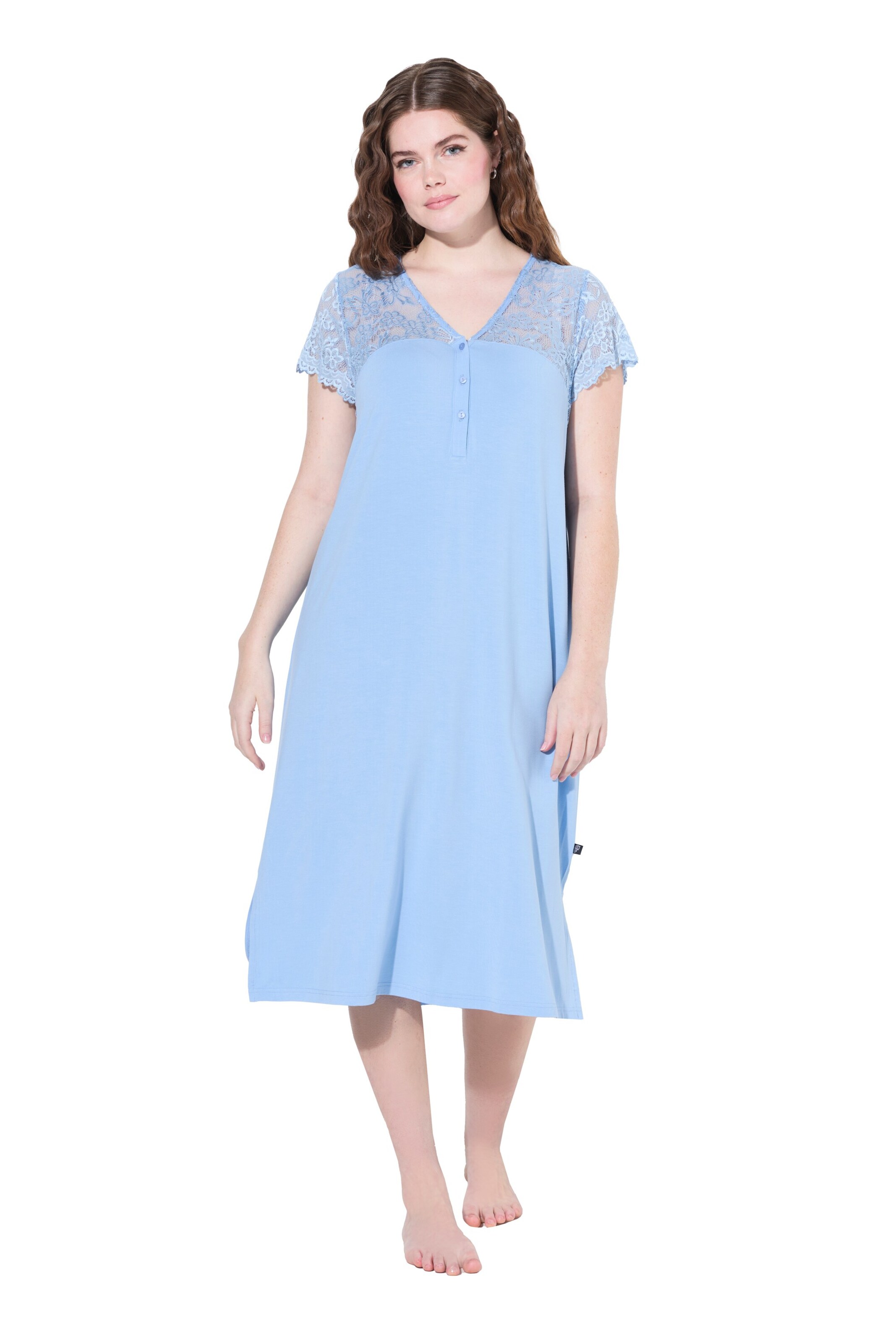Ulla Popken Nightgown in Blue: front