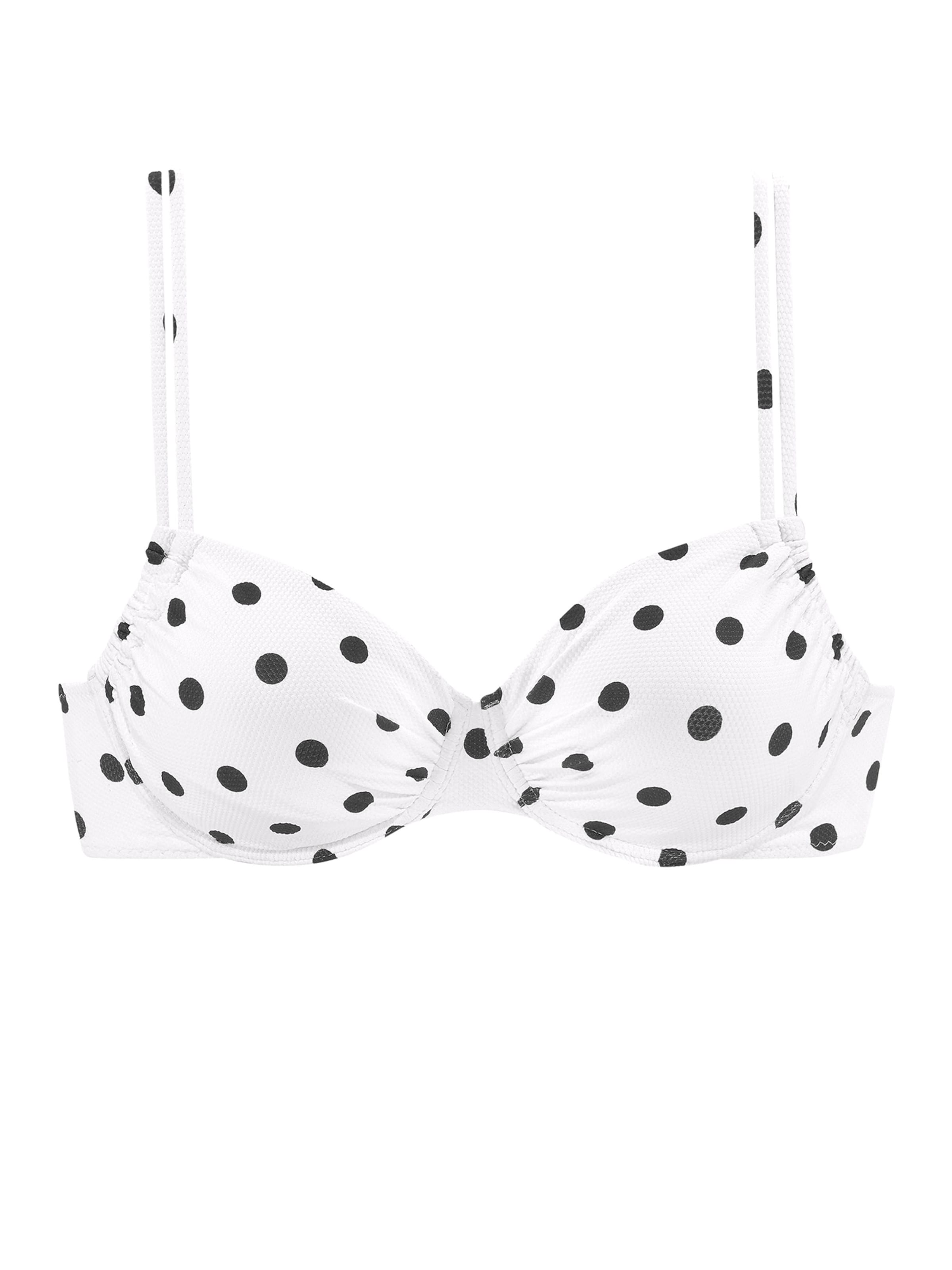 LASCANA Бюстгальтер под футболку Верх бикини в Белый: спереди