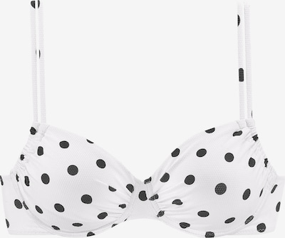 LASCANA Bikinitop in schwarz / weiß, Produktansicht