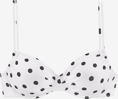 Sutien costum de baie LASCANA pe negru / alb, Vizualizare produs