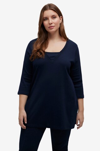 Ulla Popken Shirt  (GOTS) in Blau: predná strana