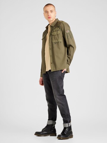 CAMP DAVID Regular fit Button Up Shirt in Green