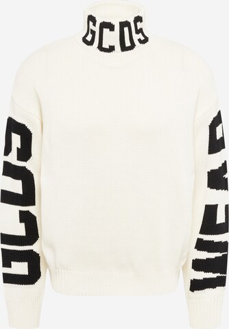 GCDS Sweater in White: front
