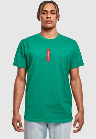 Merchcode Shirt 'Peanuts - House of Snoopy' in Groen: voorkant