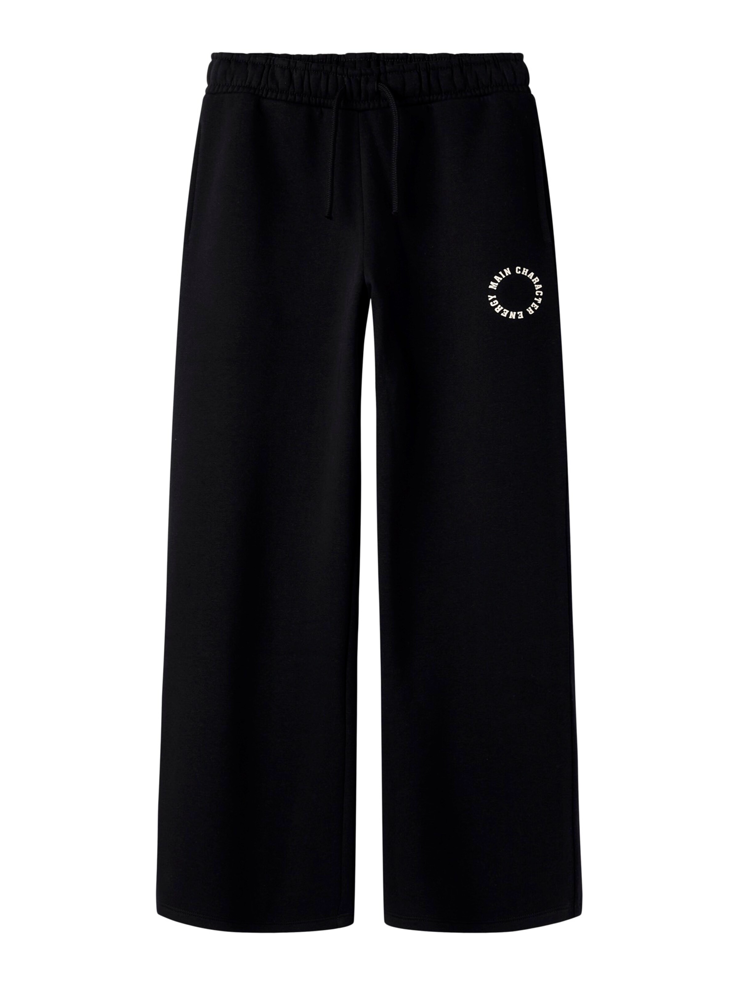NAME IT Wide leg Παντελόνι σε μαύρο: μπροστά