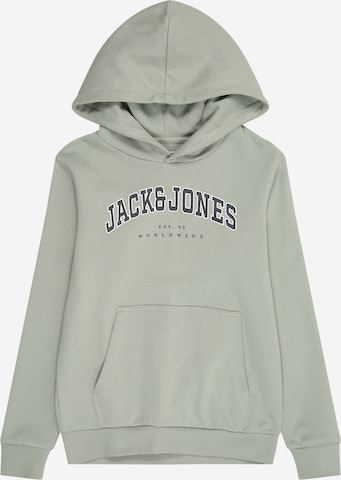 Jack & Jones Junior Sweatshirt 'JJECaleb' i grön: framsida