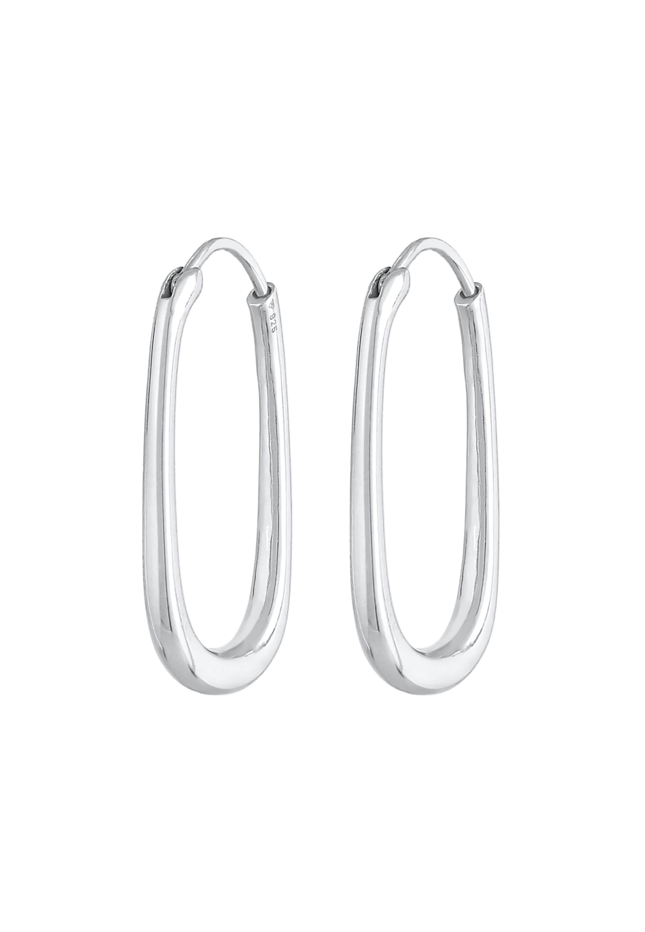 ELLI PREMIUM Kolczyki 'Geo' w kolorze srebrny: przód