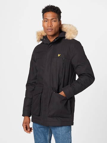 Lyle & ScottZimska parka - crna boja: prednji dio