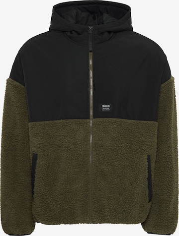 !Solid Fleece jas 'Mark' in Groen: voorkant