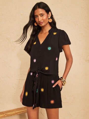 love & roses Regular Pants in Black