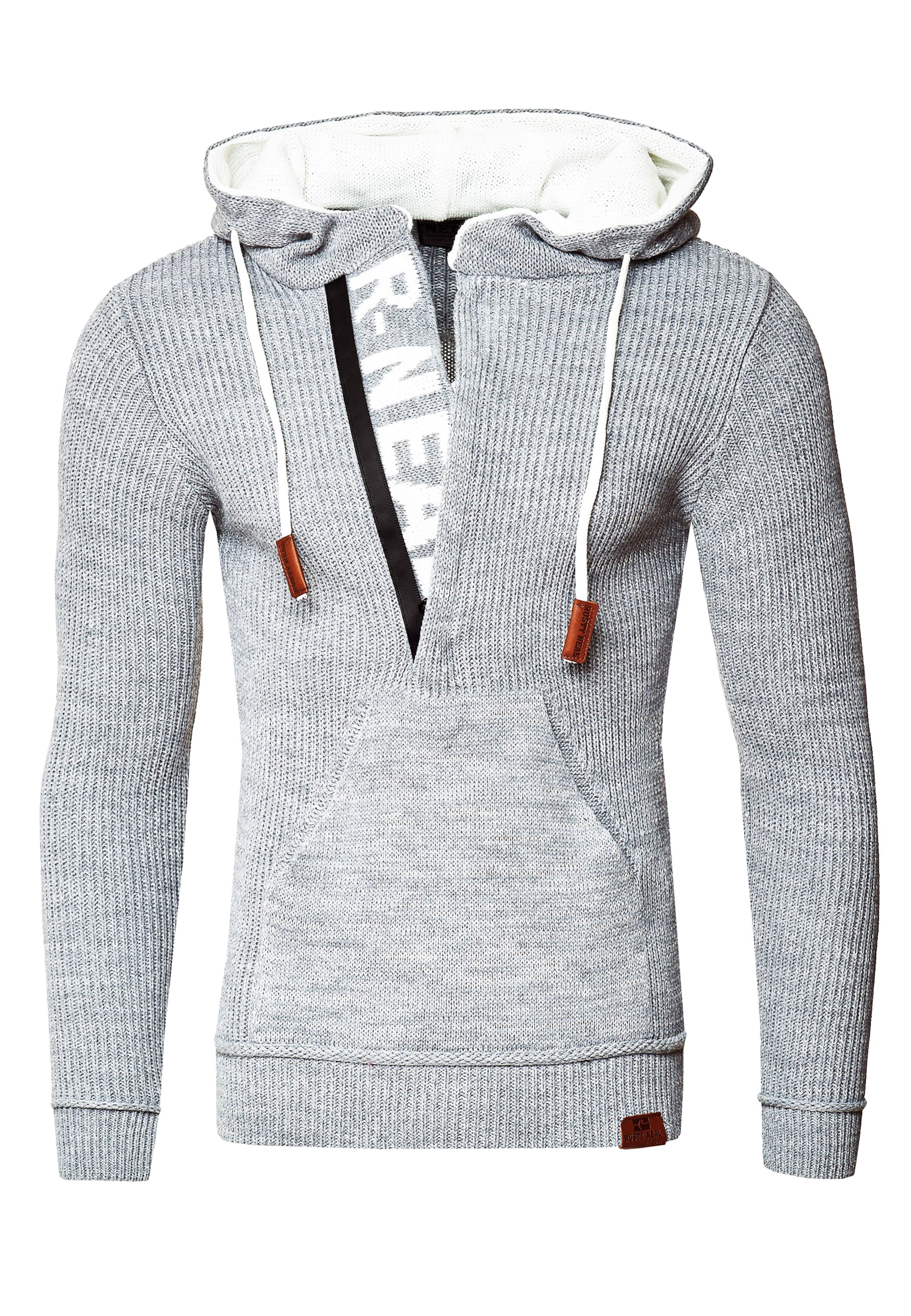 Rusty Neal Pullover in Grau: Vorderseite