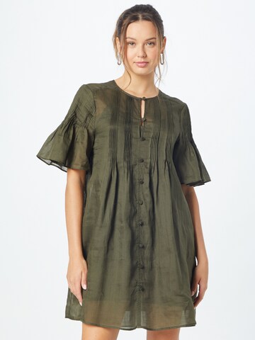 Banana Republic Shirt Dress in Green: front