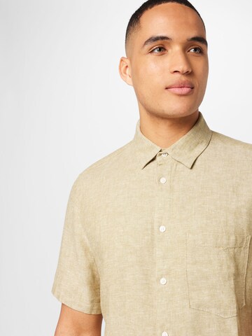 WEEKDAY Regular fit Button Up Shirt in Beige