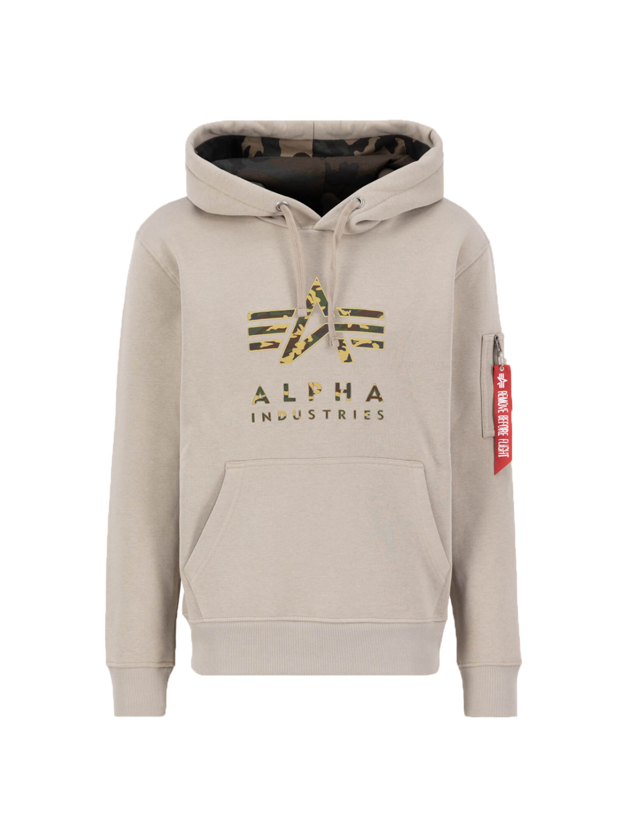 ALPHA INDUSTRIES Sweatshirt 'Camo TPU'‌‌‌‌‌‌‌‌ in Beige: Vorderseite