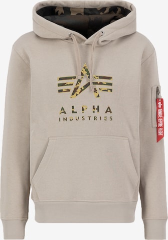 ALPHA INDUSTRIES Sweatshirt 'Camo TPU' in Beige: Vorderseite