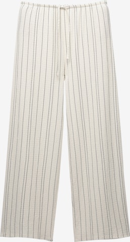 Pull&BearLoosefit Hlače - bež boja: prednji dio