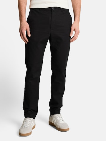 TOM TAILOR DENIM Regular Chino trousers in Black: front