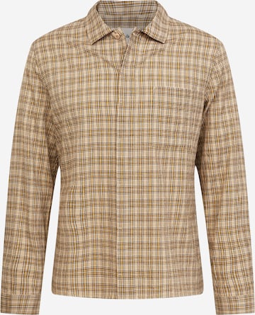 Folk Button Up Shirt in Beige: front