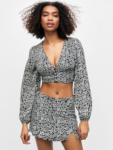 Pull&Bear Bluse i sort: forside