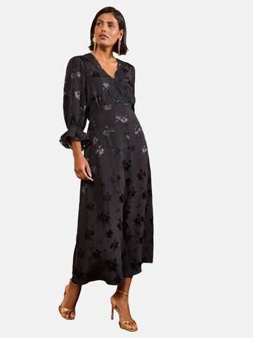 Abito camicia di love & roses in nero: frontale