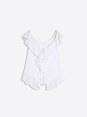 Bershka Pusero värissä valkoinen: etupuoli