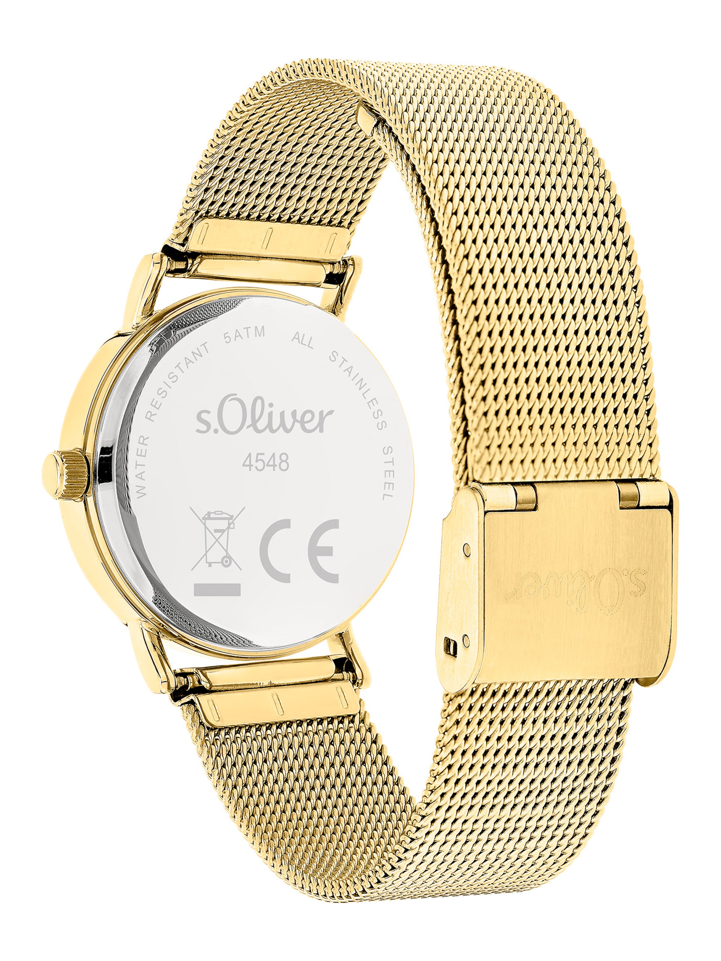 s.Oliver Analoguhr in Gold
