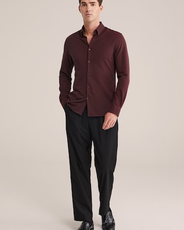 WE Fashion Slim fit Button Up Shirt in Purple