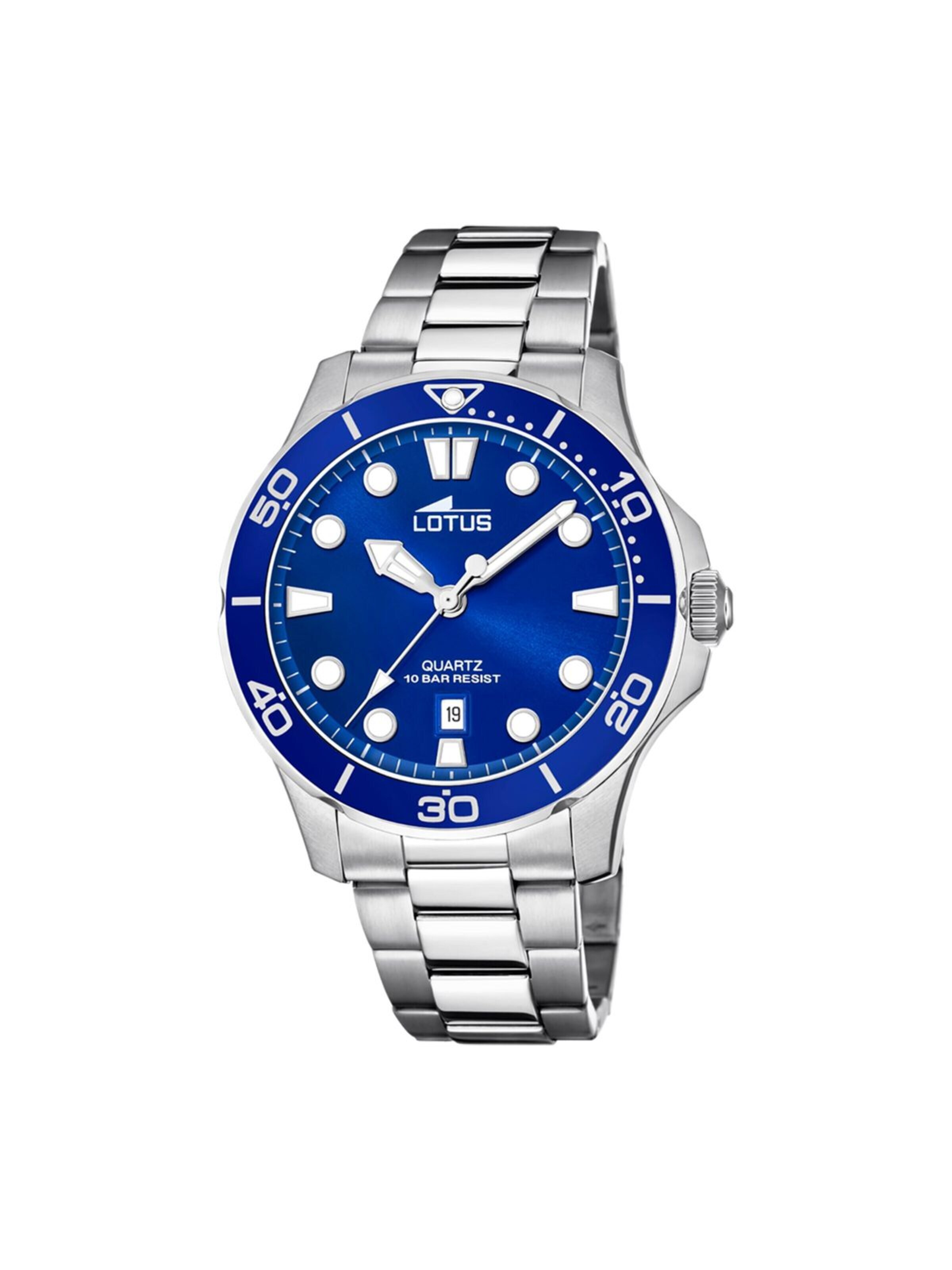 Lotus Analoog horloge 'Excellent' in Blauw: voorkant