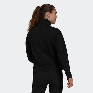 ADIDAS SPORTSWEAR Athletic Zip-Up Hoodie in Black