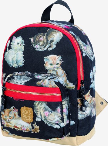 Pick & Pack Rucksack 'Kittens' in Schwarz